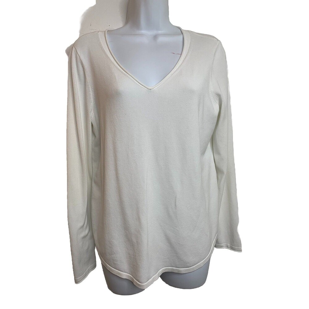 Chico's Blouse White Cloud Soft Top Tee 0 4 S (09)